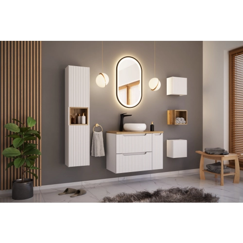 Szafka pod umywalkę 60cm 2 szuflady Biała NOVA WHITE 82-60-2S, Comad